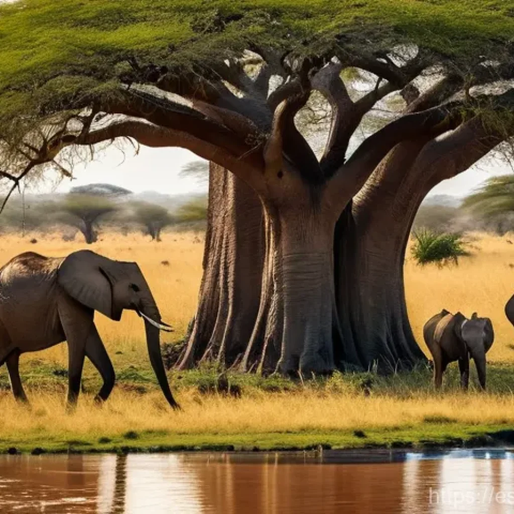 차드의 자연 보호구역 - **Image Prompt: Majestic Return of Zakouma's Wildlife**
A wide shot capturing the vibrant savan...