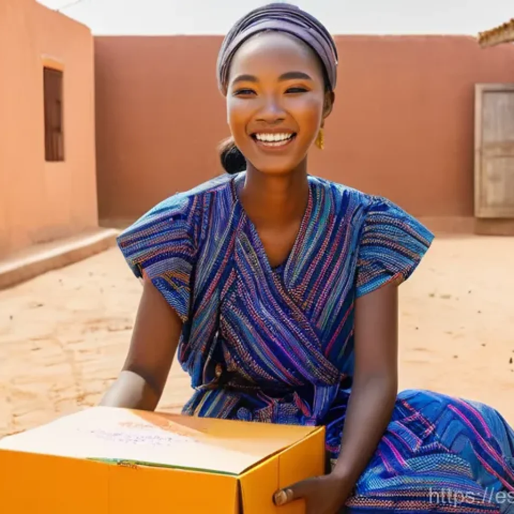 차드에서 한국 제품 구매 가능 여부 - **Prompt 1: Joyful Arrival of Korean Beauty in Chad**
"A young Chadian woman, around 25 years ol...