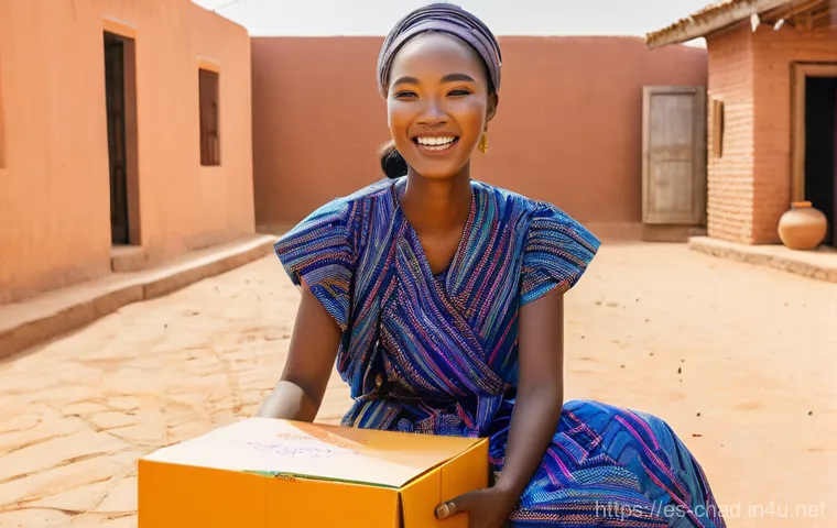 차드에서 한국 제품 구매 가능 여부 - **Prompt 1: Joyful Arrival of Korean Beauty in Chad**
"A young Chadian woman, around 25 years ol...