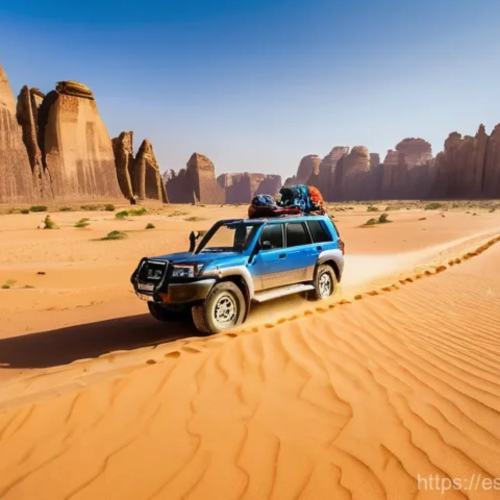 차드로 가는 직항 노선 - **Prompt 1: Ancient Desert Wonders and Exploration in Chad**
"A majestic, wide-angle shot of the...