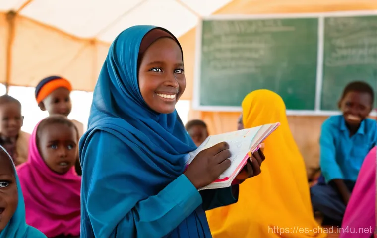 차드에서의 NGO 및 인도주의 활동 - **Prompt:** A young Chadian mother, dressed in a modest, vibrant headscarf and a simple traditional ... 차드에서의 NGO 및 인도주의 활동 - **Prompt:** A young Chadian mother, dressed in a modest, vibrant headscarf and a simple traditional ...