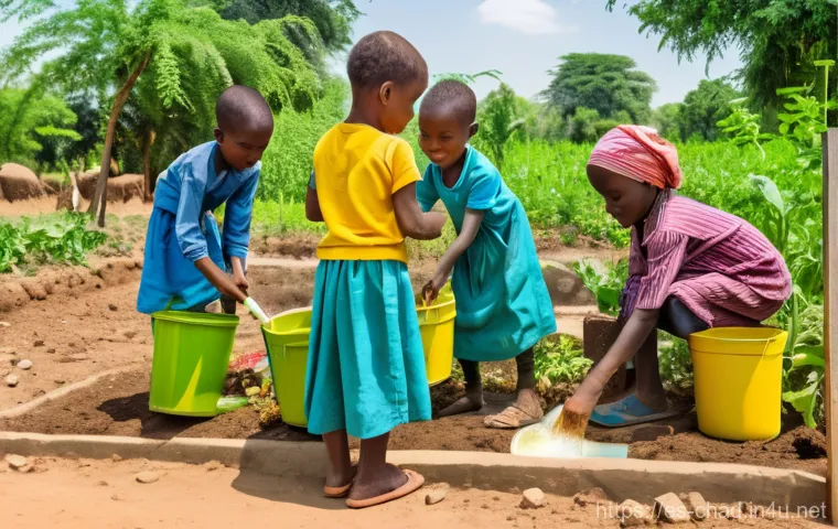 차드에서의 NGO 및 인도주의 활동 - **Prompt:** Inside a brightly lit, temporary tent used as a community learning center in a Chadian r... 차드에서의 NGO 및 인도주의 활동 - **Prompt:** Inside a brightly lit, temporary tent used as a community learning center in a Chadian r...