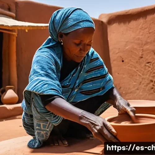 Home 31 차드에서 배우는 전통 공예 - **Chadian Pottery Artisan in Gawi Village**
"A close-up, highly detailed photo of a skilled Chad...