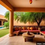 Home 23 차드의 유명 호텔과 숙박 시설 - A charming local hotel in N’Djamena, Chad, featuring traditional Sahelian architecture with warm ear...